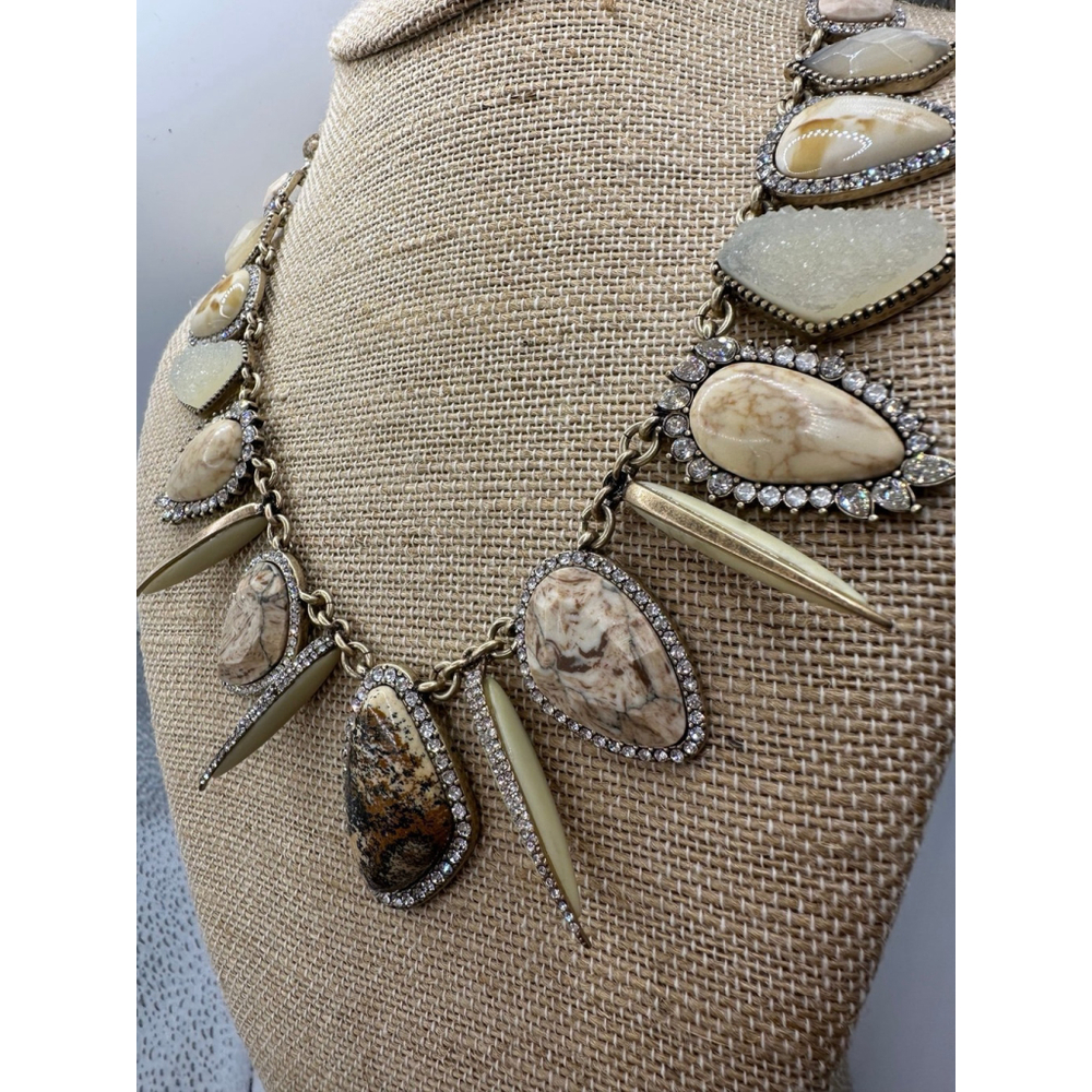 “African Plains” Genuine Stone Statement Necklace